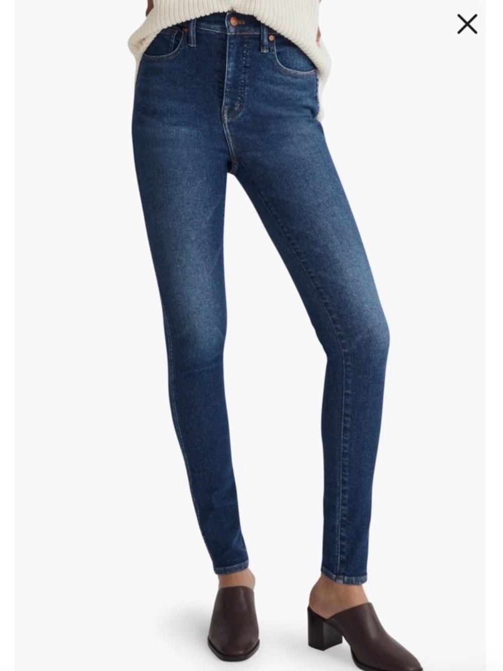 Madewell 10” High-Rise Skinny blue Denim Jeans  33